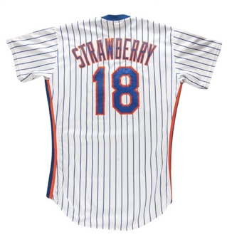 1990 Darryl Strawberry New York Mets Game Worn and Signed Home Jersey